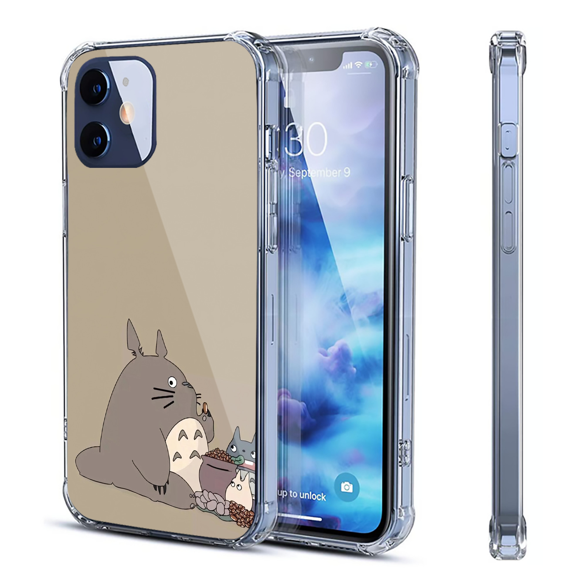 （画像用） となりのトトロ 草壁メイ 草壁サツキ My Neighbor Totoro Satsuki Kusakabe Mei Kusakabe 【iPhone 12シリーズ対応】透明スマホケース（クリアソフトケース）